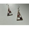 925 Sterling Silver Morganite, Iolite & Agate Earrings