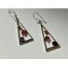 925 Sterling Silver Morganite, Iolite & Agate Earrings