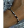 925 Sterling Silver Gold Plated Sapphire & Diamond Bracelet Length 7.5