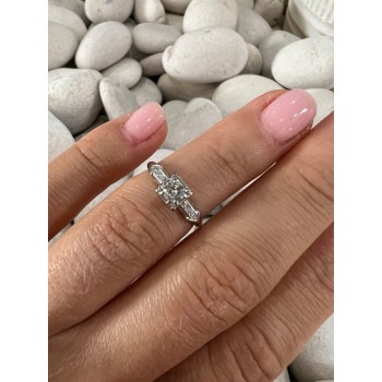 JABEL 18K WHITE GOLD DIAMONDS  RING SIZE 4.5