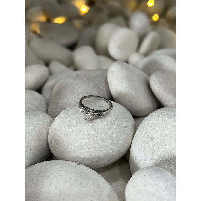 JABEL 18K WHITE GOLD DIAMONDS  RING SIZE 4.5