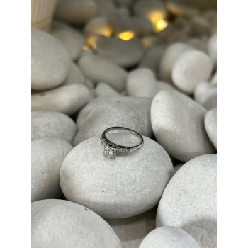 JABEL 18K WHITE GOLD DIAMONDS  RING SIZE 4.5