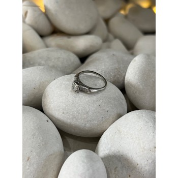 JABEL 18K WHITE GOLD DIAMONDS  RING SIZE 4.5