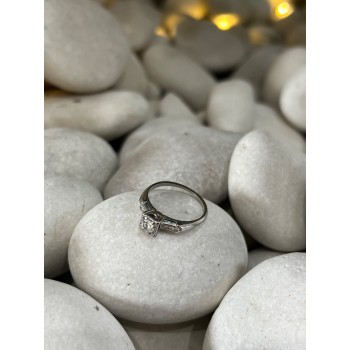 JABEL 18K WHITE GOLD DIAMONDS  RING SIZE 4.5