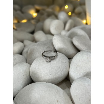 JABEL 18K WHITE GOLD DIAMONDS  RING SIZE 4.5