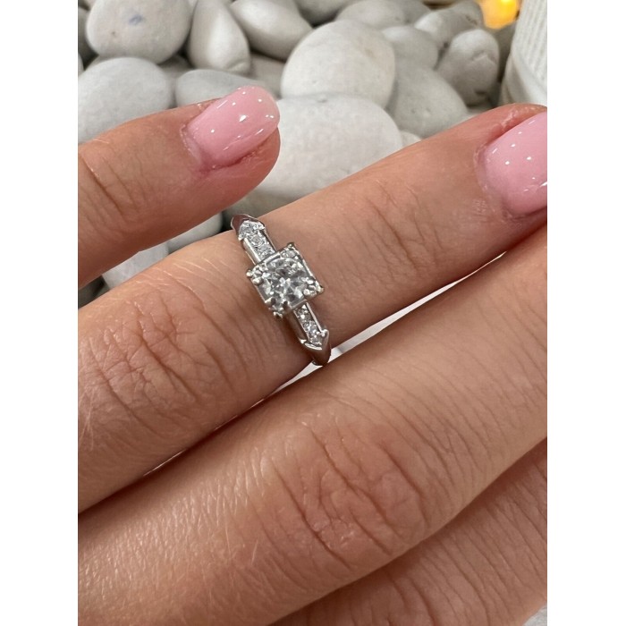 JABEL 18K WHITE GOLD DIAMONDS  RING SIZE 4.5