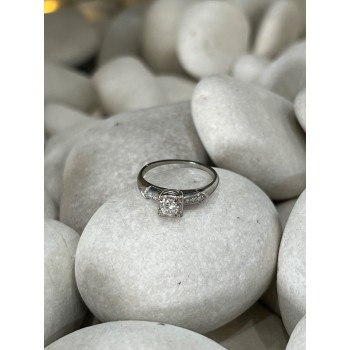 JABEL 18K WHITE GOLD DIAMONDS  RING SIZE 4.5