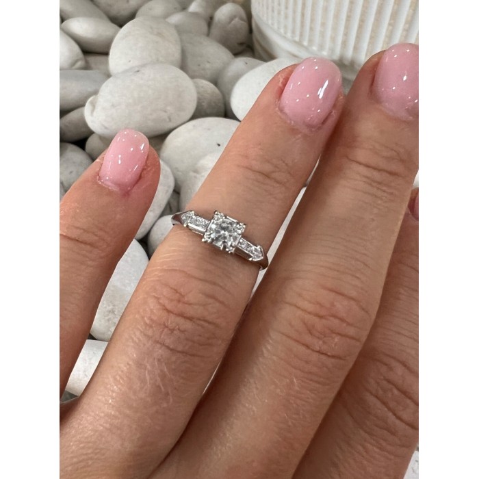 JABEL 18K WHITE GOLD DIAMONDS  RING SIZE 4.5