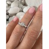 JABEL 18K WHITE GOLD DIAMONDS  RING SIZE 4.5