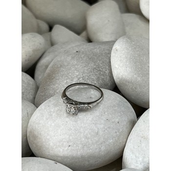 JABEL 18K WHITE GOLD DIAMONDS  RING SIZE 4.5