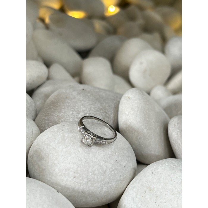 JABEL 18K WHITE GOLD DIAMONDS  RING SIZE 4.5