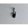 925 Sterling Silver Onyx Dolphin Pendant