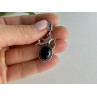925 Sterling Silver Onyx Dolphin Pendant