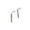 925 Sterling Silver Almandine Stud Earrings