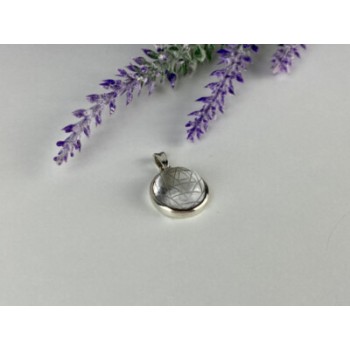 925 Sterling Silver Achroite ( White Tourmaline) Pendant