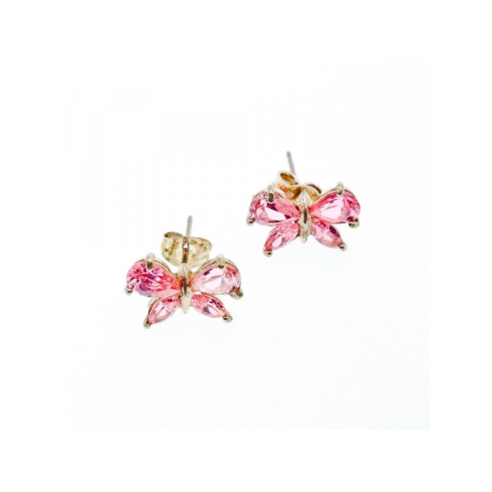 925 Sterling Silver Pink CZ 