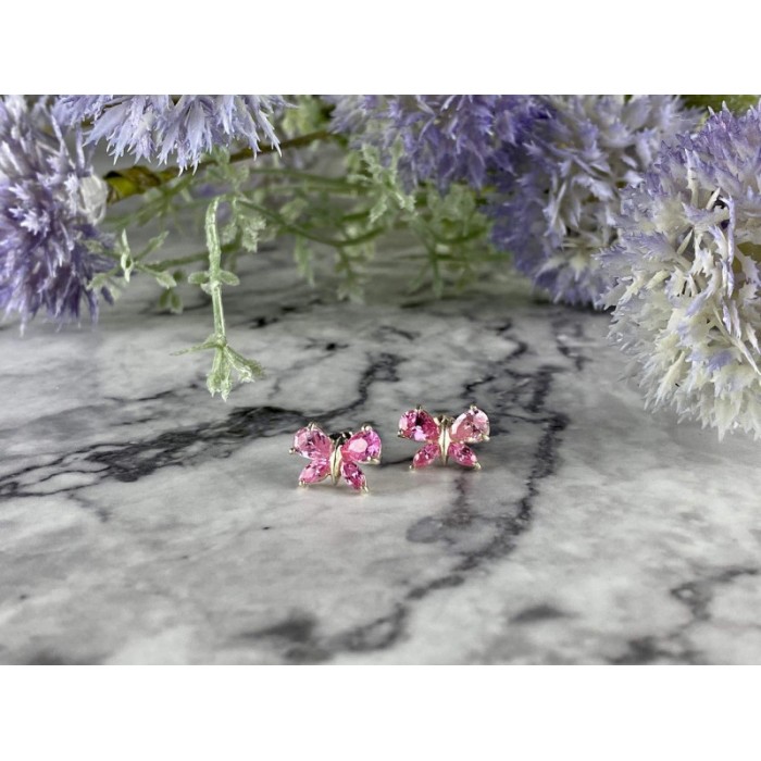 925 Sterling Silver Pink CZ 