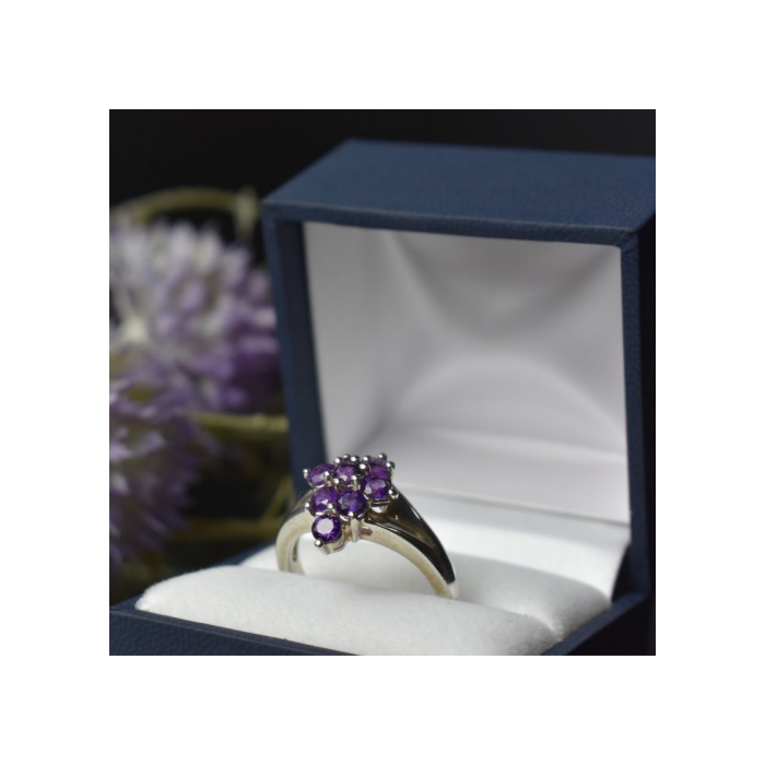 925 Sterling Silver Tourmaline Ring Size 10