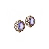 925 Sterling Silver Amethyst Stud Earrings