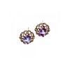 925 Sterling Silver Amethyst Stud Earrings