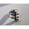 925 Sterling Silver & Sapphires Ring Size 6