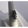 925 Sterling Silver & Sapphires Ring Size 6
