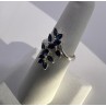 925 Sterling Silver & Sapphires Ring Size 6