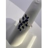 925 Sterling Silver & Sapphires Ring Size 6