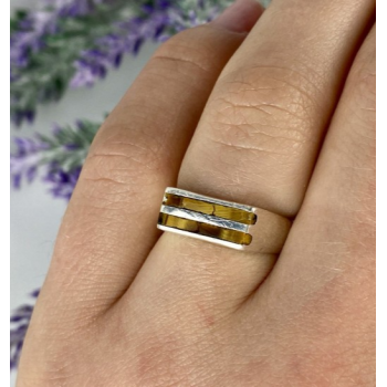 925 Sterling Silver Jasper Signet Ring Size 6.5