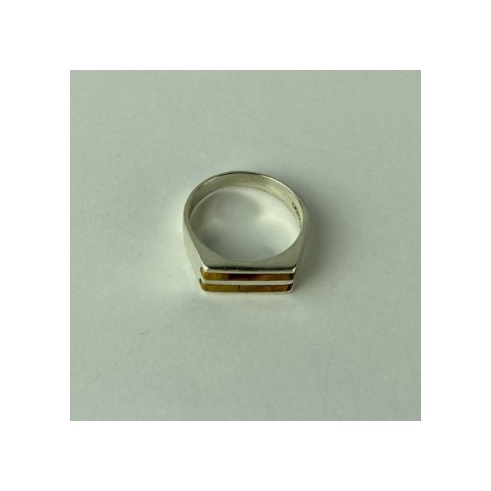 925 Sterling Silver Jasper Signet Ring Size 6.5