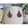 Vintage 925 Sterling Silver Agate Earrings