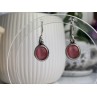 Vintage 925 Sterling Silver Agate Earrings