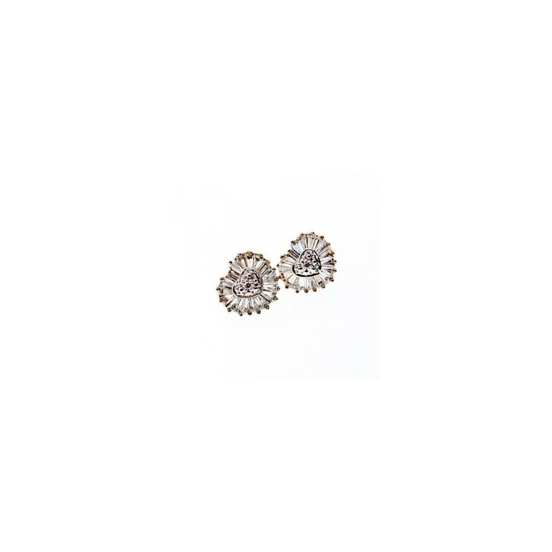 925 Sterling Silver Gold Plated CZ 