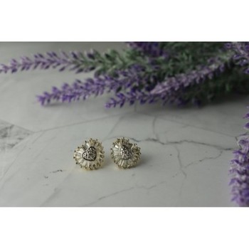 925 Sterling Silver Gold Plated CZ 