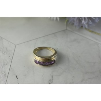 925 Sterling Silver Purple Tourmaline Ring Size 7