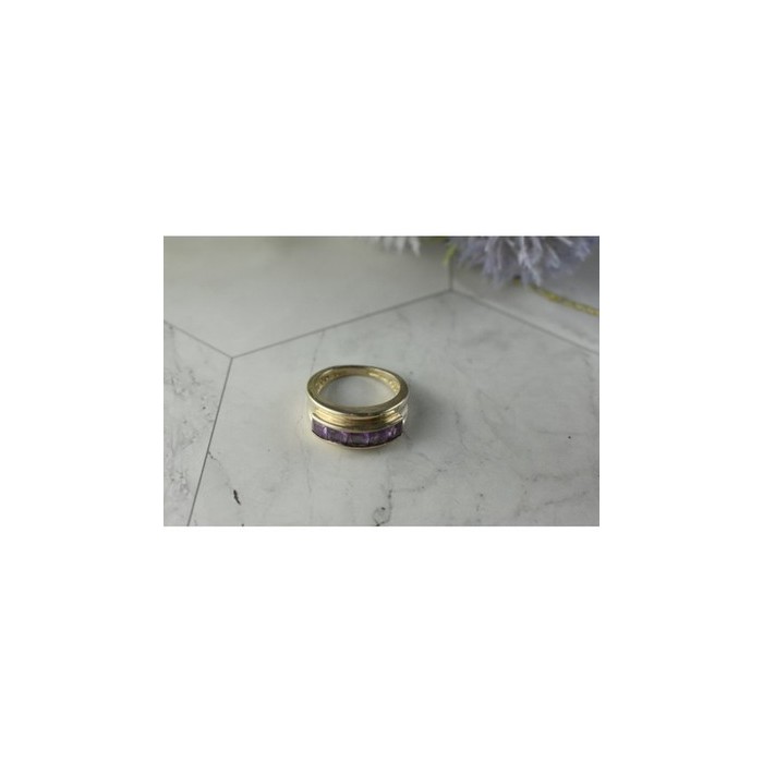 925 Sterling Silver Purple Tourmaline Ring Size 7