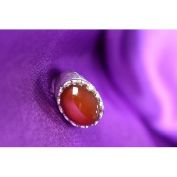 925 Sterling Silver Carnelian Ring Size 6.5