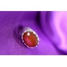 925 Sterling Silver Carnelian Ring Size 6.5