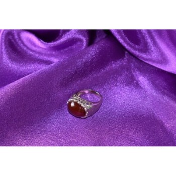 925 Sterling Silver Carnelian Ring Size 6.5