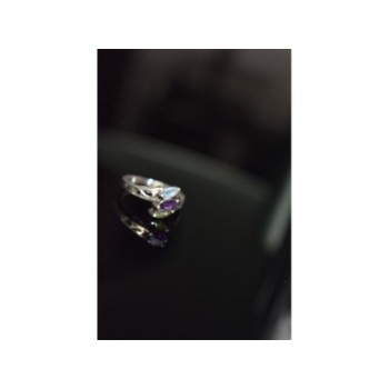 925 Sterling Silver Topaz, Amethyst & Peridot Ring Size 7