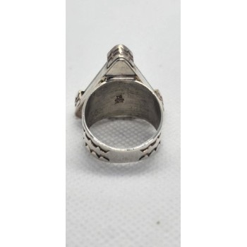 925 Sterling Silver Nephrite Ring Size 7.5