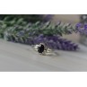 925 Sterling Silver Black Spinel Ring Size 10.25