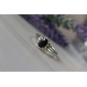 925 Sterling Silver Black Spinel Ring Size 10.25
