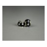 925 Sterling Silver Black Enamel & CZ Earrings
