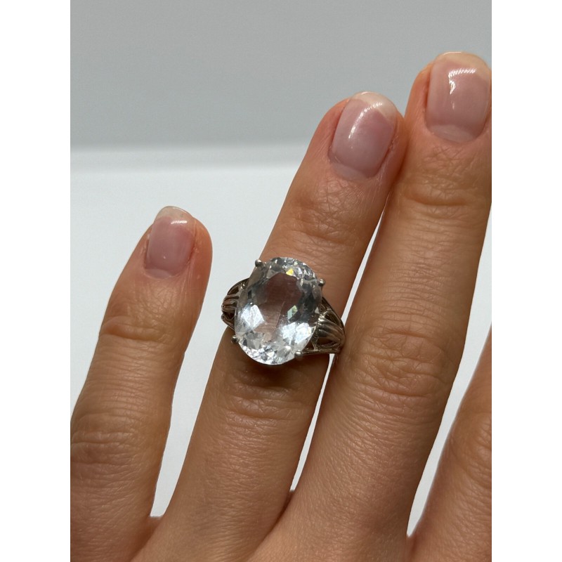 925 Sterling Silver CZ Ring Size 4
