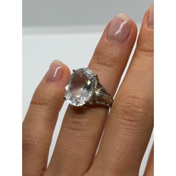 925 Sterling Silver CZ Ring Size 4