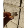 925 Sterling Silver Gold Plated CZ Ring Size 7
