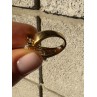 925 Sterling Silver Gold Plated CZ Ring Size 7