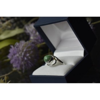 925 Sterling Silver Green Turquoise Ring Size 7.5 Mexico