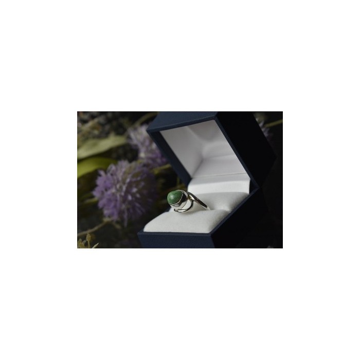 925 Sterling Silver Green Turquoise Ring Size 7.5 Mexico